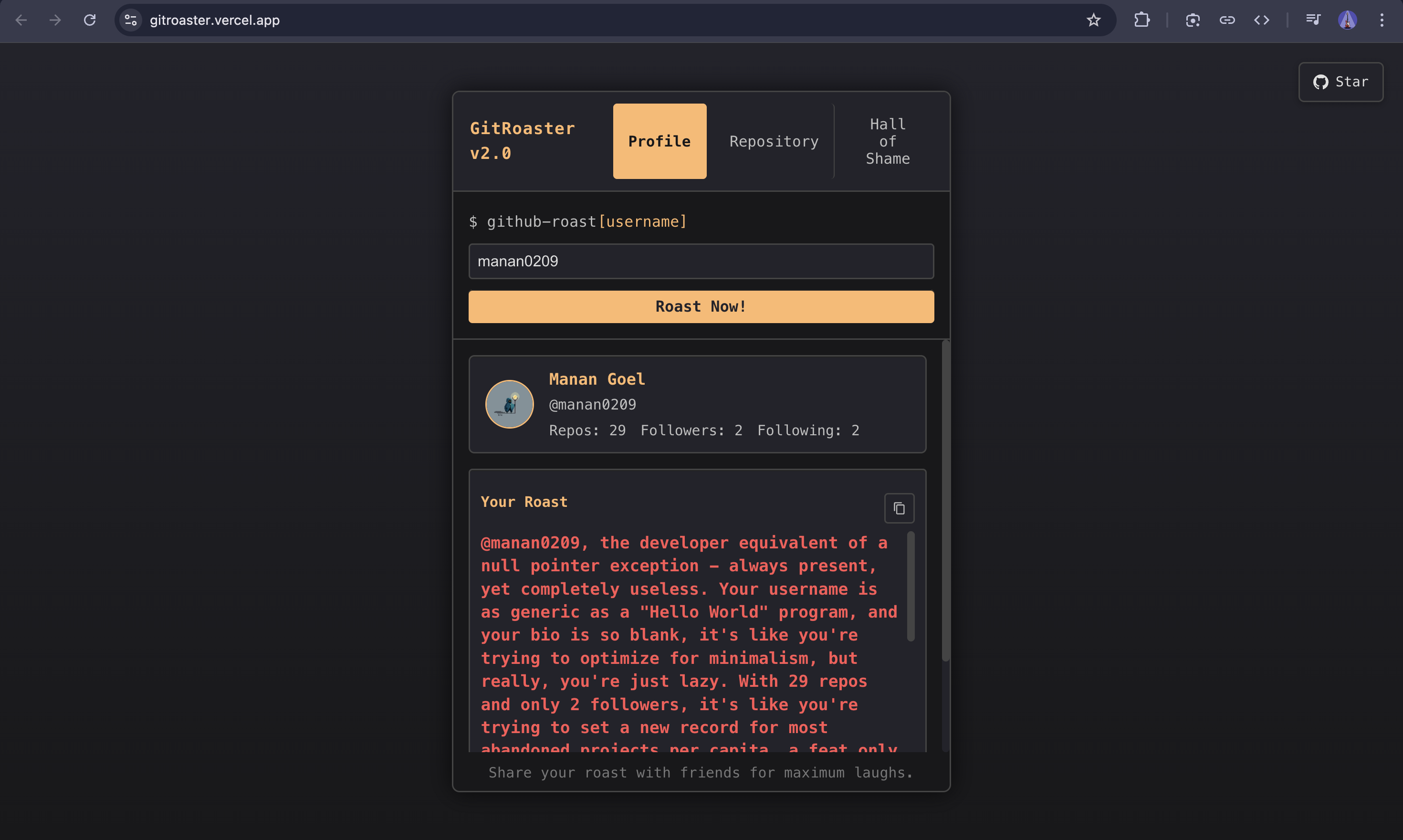 GitRoaster project